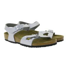 BIRKENSTOCK Rio Kinder Sandaletten Made in Germany Sommer-Schuhe Mädchen Sandalen Schmale Weite 731483 Silber