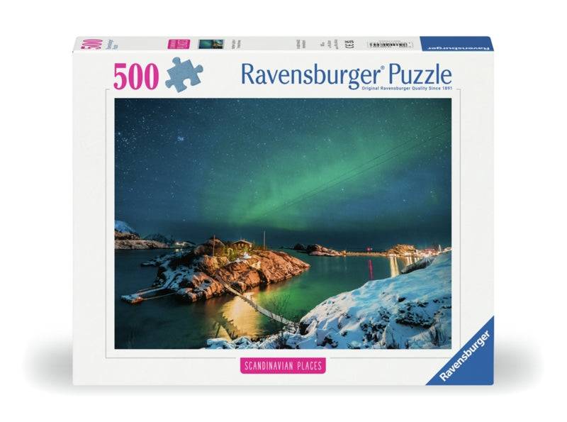 Ravensburger pussel - Northern Lights In Bergsfjord 500 bitar Default Title