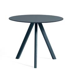 HAY CPH20 Round Table - Ø90cm - Deep Blue Eg - Smokey Blue Linolium Top