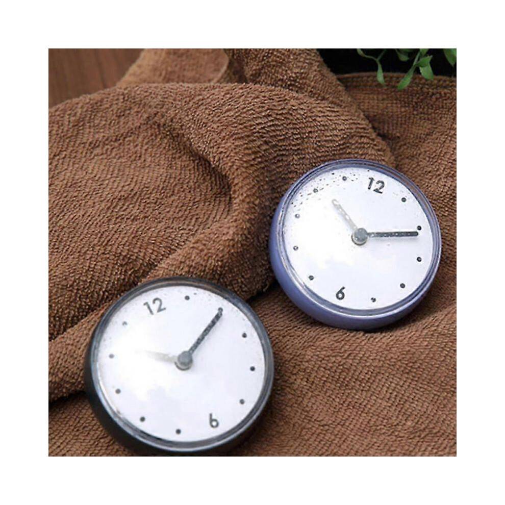 (Blue) Lebanghui Bathroom Kitchen Waterproof Suction Cup Wall Clock Decor Shower Timer Decor