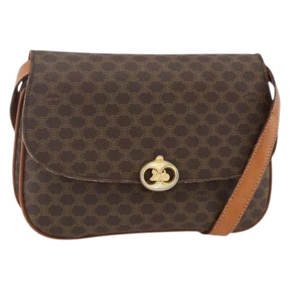 Celine Vintage Pre-owned Vintage Skuldertaske - Vintage - Dame - Brun - ONE SIZE - Uld