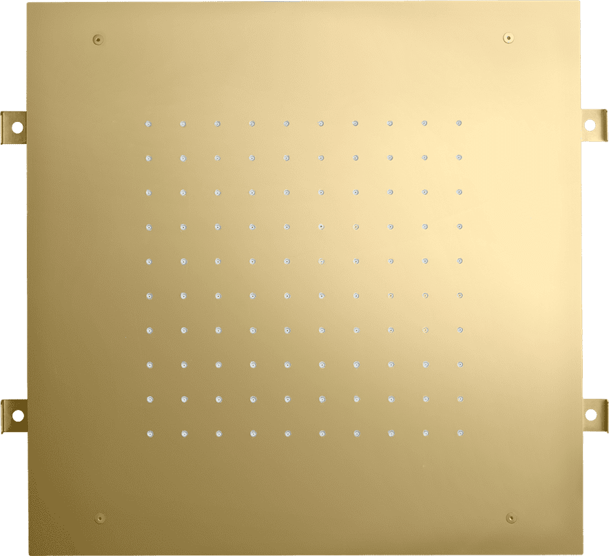 Duschmunstycke, rektangulär regndusch 400 ZSOF094, Mässing, Honungsguld