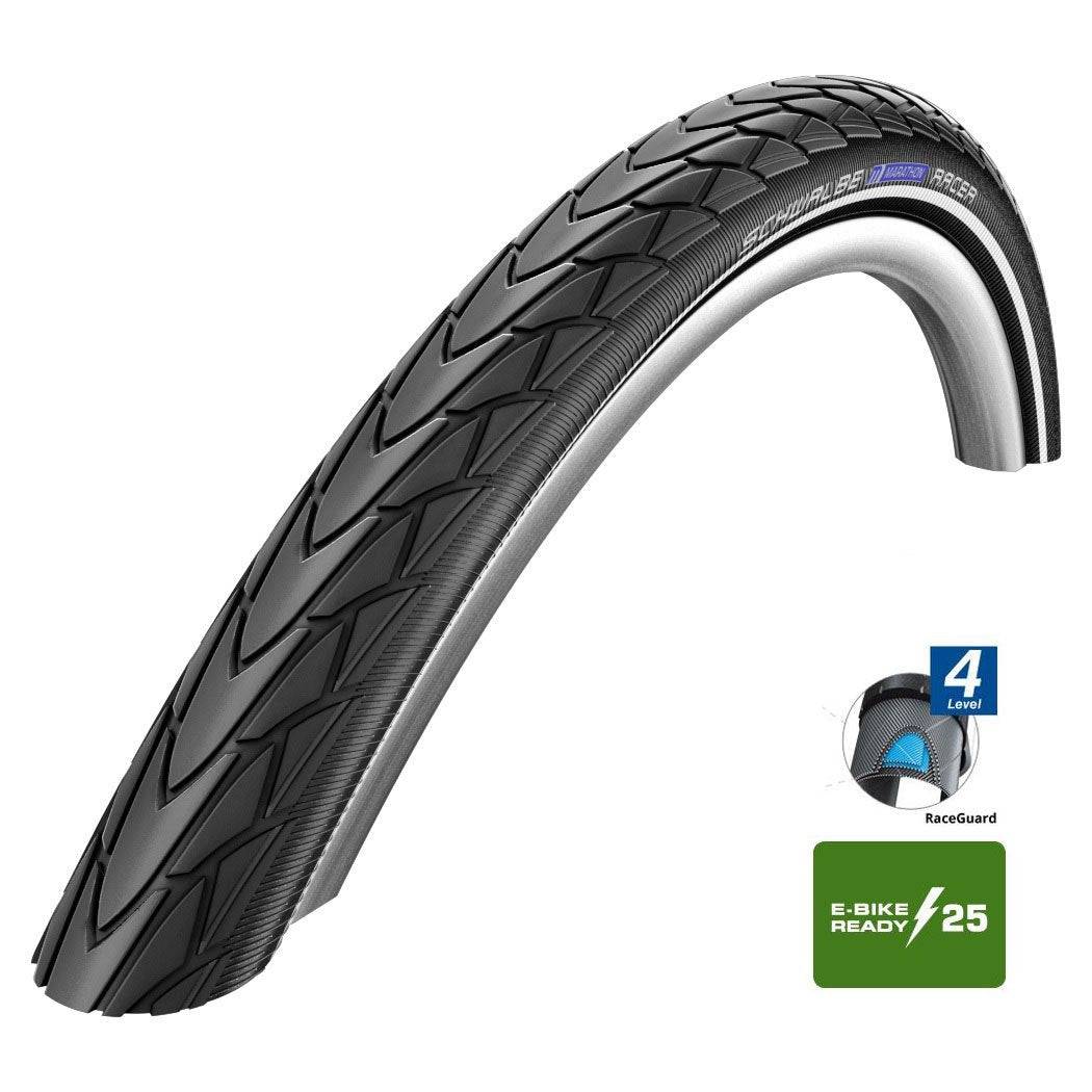 Marathon Racer Drahtreifen - 28x1.35 Zoll - RaceGuard - Reflexstreifen - schwarz - 35-622 / 28 x 1.35 Zoll