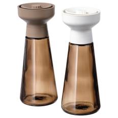 IKEA - HALVTOM krydderikværn, glas/brun, 19 cm