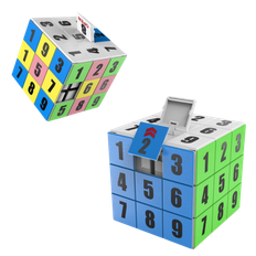 Huarong Pass 3x3 Digital Klotski Sliding Block Cube Puzzle Stickerless