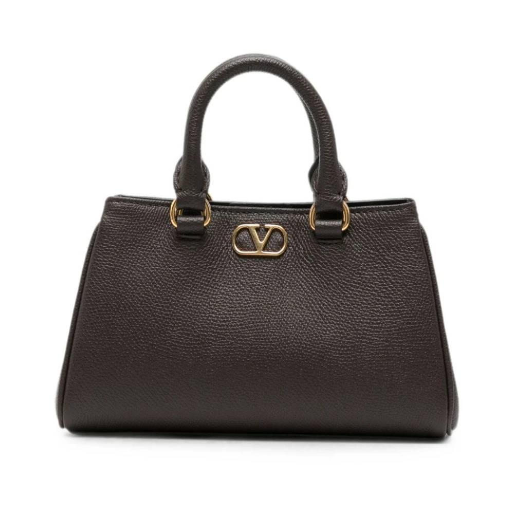 Valentino Garavani VLogo Signature Håndtaske - Tasker - Dame - Brun - ONE SIZE - Uld