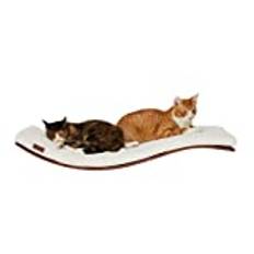 COSY AND DOZY Chill DeLuxe kattunge för väggmontering L90 x B41 cm, med matrar 3 cm, vikt 4,5 kg, trollstav för katten upp till 25 kg