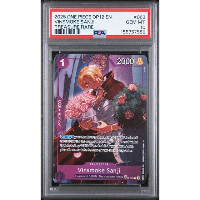 One Piece TCG: Vinsmoke Sanji #063 PSA 10 - Brugtmoms