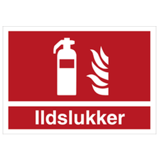 SKILT - Ildslukker, Refleks Alu, A4, 210x297mm