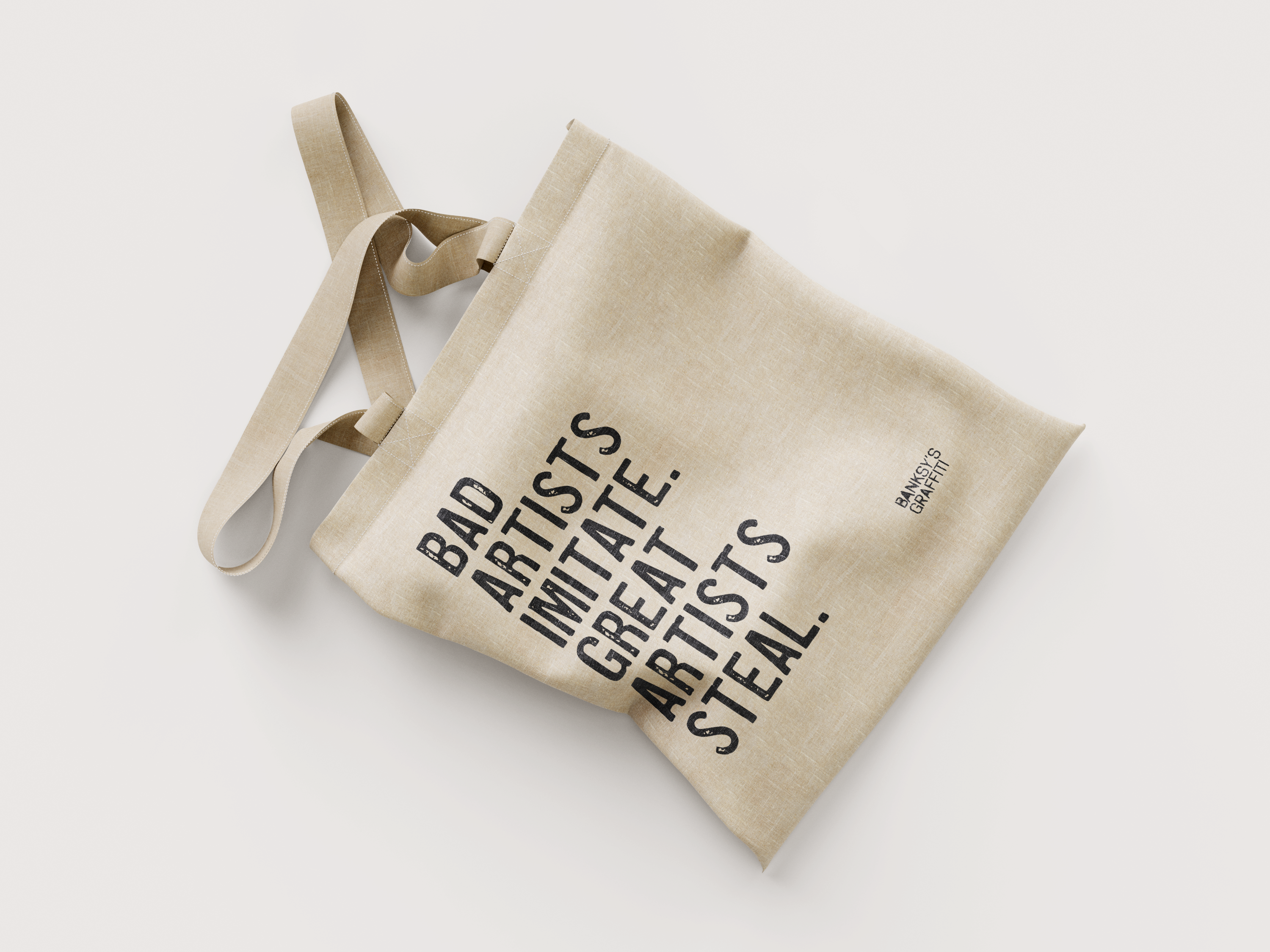 Banksy's Grafitti Banksy's Graffiti Mini Tote Bag - Bad Artists Imitate