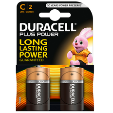 Duracell plus power battery c lr14 2 units