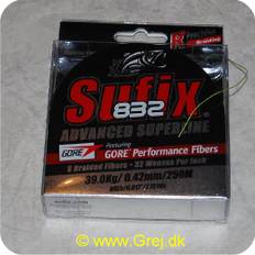 Sufix 832 Advanced Superline - 250m - 0.42mm - 39.0 kg - lysegrøn