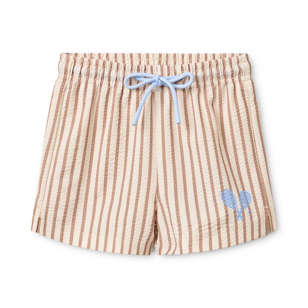 Flöss Ocean Badshorts Light Brown Stripe Light Brown Stripe 86 cm Beige 86 cm Pojkar