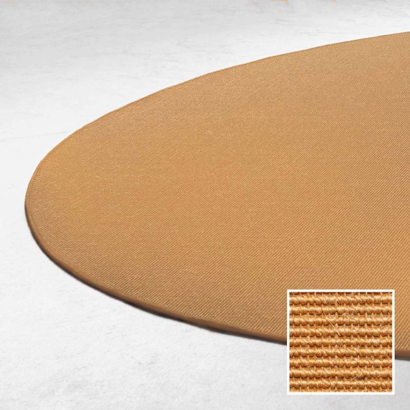 Sisal Boucle gulvtæppe rundt Ø90cm natur