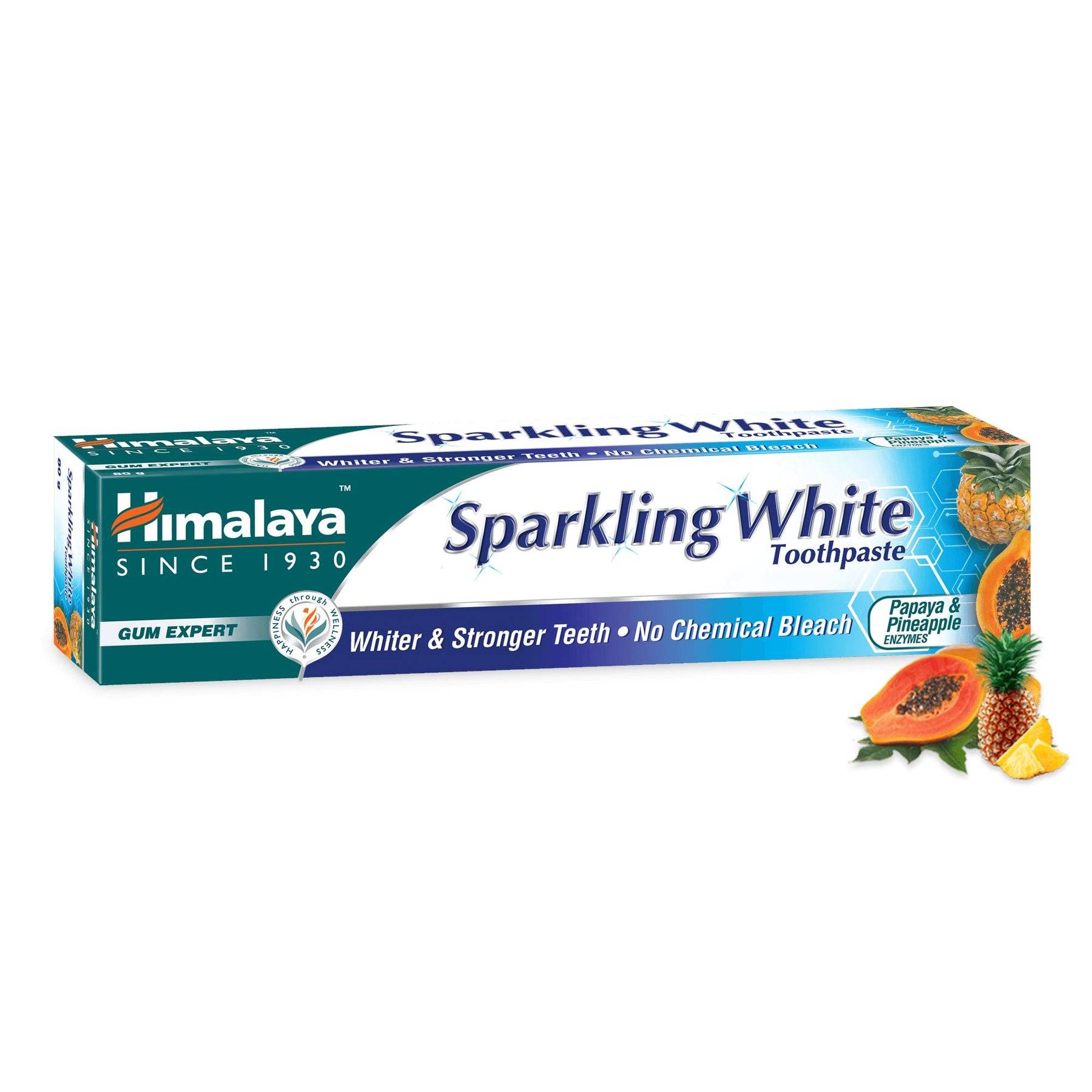 Förpackning med 2 X Himalaya Sparkling White Tandkräm - Tandköttsexpert, 150 g