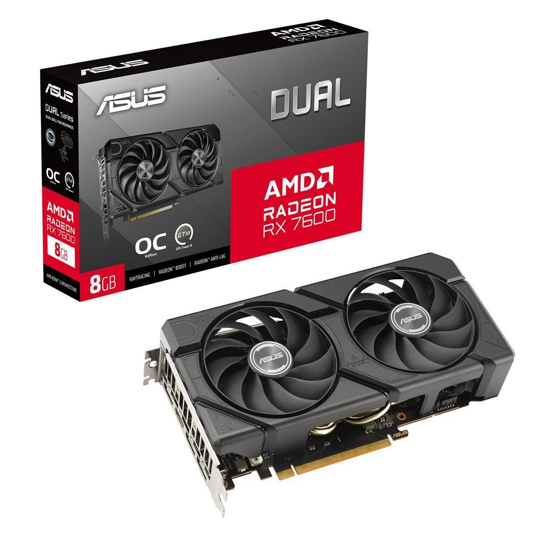 ASUS Dual Radeon RX 7600 EVO OC 8GB Grafikkort