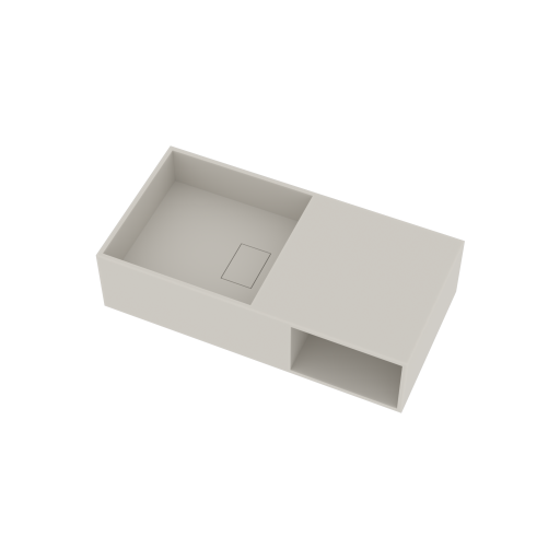 Ideavit SolidPlan-80 håndvask, 80x40 cm, mat hvid