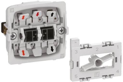 10 stk Fuga afbryder Korrespondance Led 16Ax 250V uden afdækning