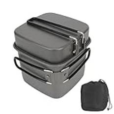 Camping Cookware Set, Non-Stick Camping Pots, Lightweight Camp Pots, Outdoor Cooking Utensils, Aluminum Hiking Pots, Non-Stick Camping Pans, Portable Cooking Gear