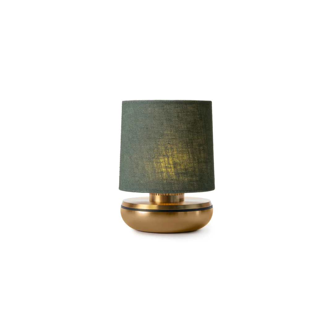 Humble Firefly Table Light Gold/Emerald linen