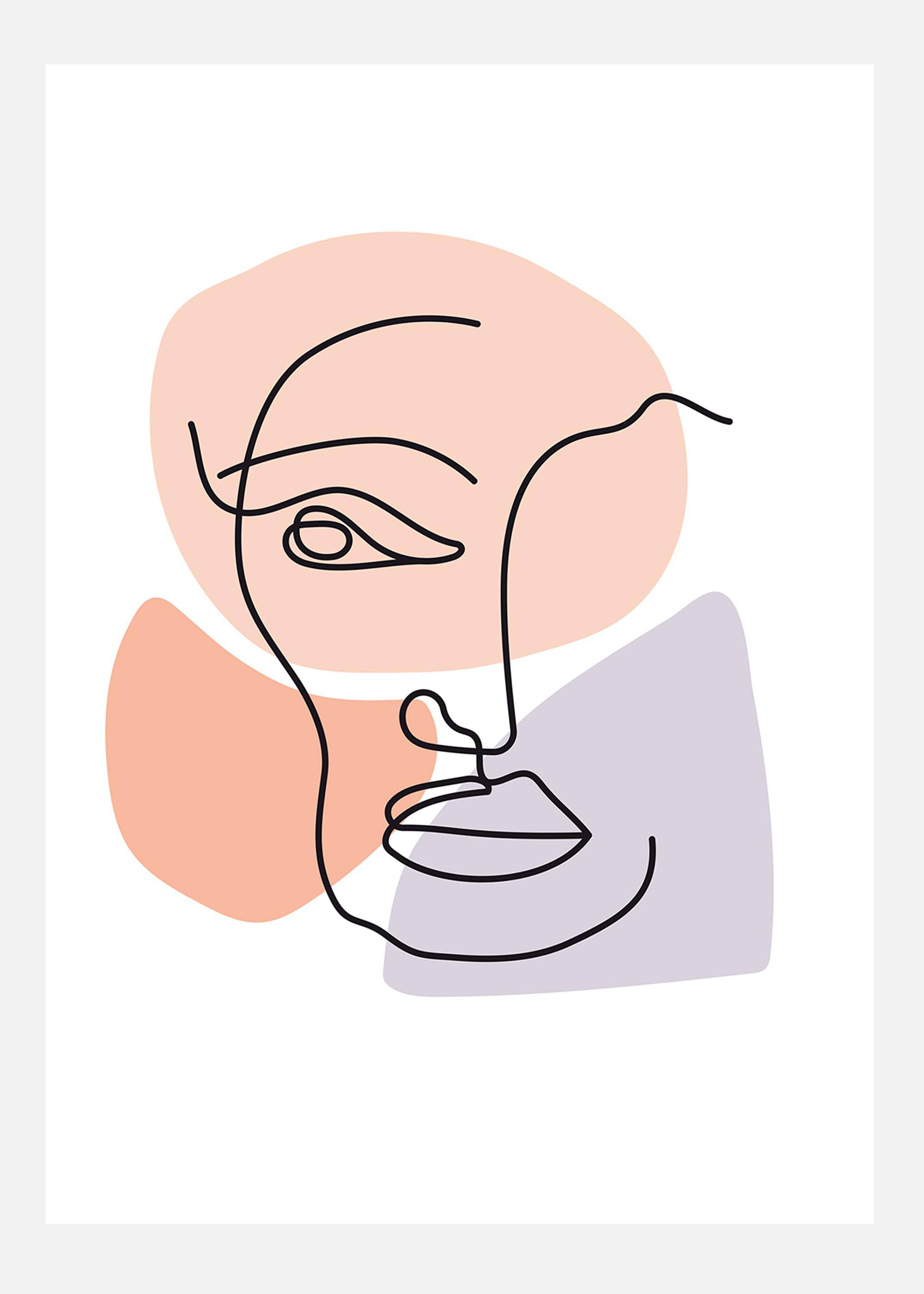 Abstract Face Multi Canvastavla (30x40 cm)