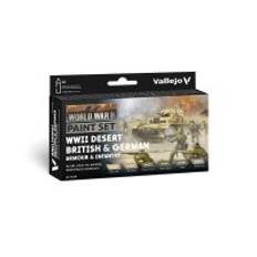 Model Color: Paint Set WWII Desert British & German Armour & Infantry (6 Farben)