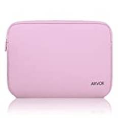 Arvok 13 13,3 14" neoprenfodral för bärbar dator väska väska för Chromebook Ultrabook Netbook surfplatta (rosa rosa)