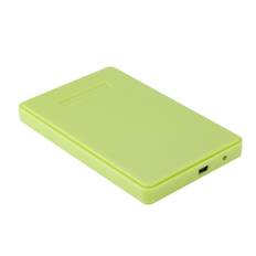 2.5inch SATA SSD External Enclosure USB 2.0 Hard Drive Case (Pink) (Not Inclube Hard Disk) grön