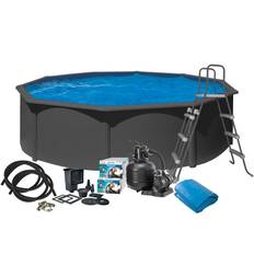Poolpaket Swim & Fun Pool Basic 120 Rund Antracitgrå Ø460 cm
