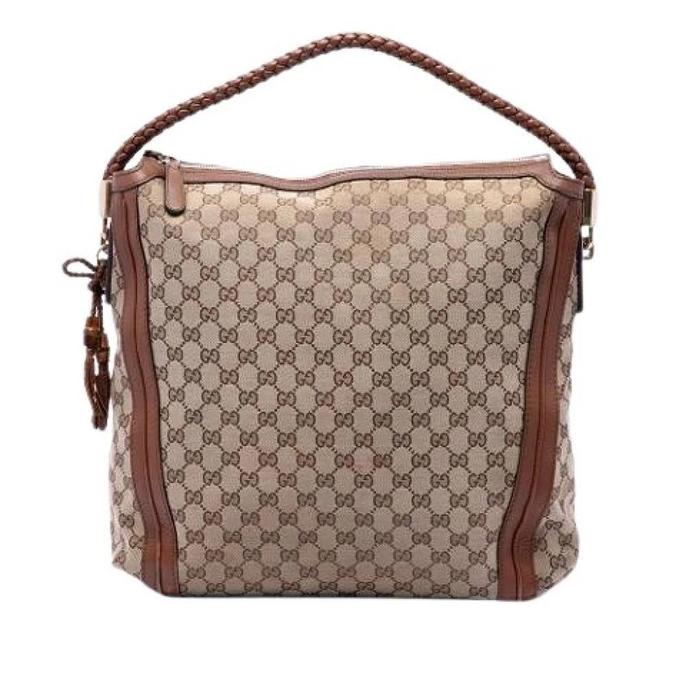 Gucci Vintage Pre-owned Bella Skuldertaske - Vintage - Dame - Beige - ONE SIZE - Uld