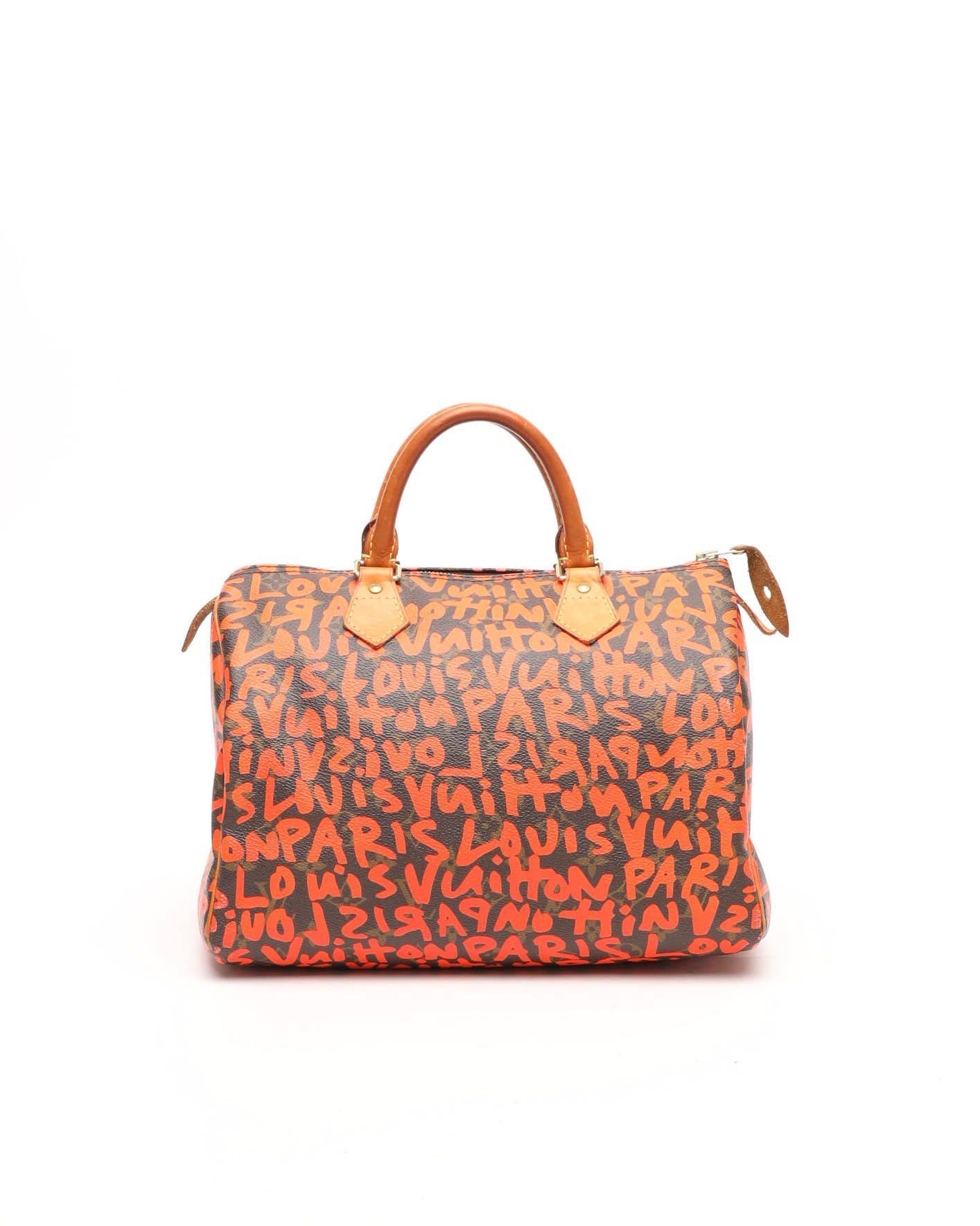 Louis Vuitton Monogram Graffiti Speedy 30 Bag - Orange - One Size