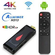En X96 S400 Android 10 TV-sticka HD 4K 3D TV-box WiFi 4G Smart mediaspelare TV-mottagare H313 fyrkärnig set-top-box Android TV-sticka - Svart (2+16g,2+64g,1+8g)