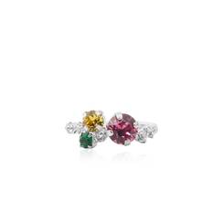 Caroline Svedbom - Stardust Ring Rhodium Autumn Bloom Combo