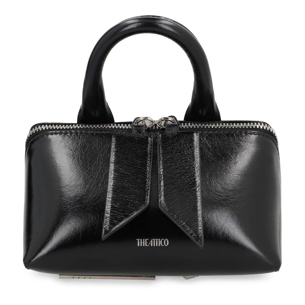 The Attico Læder Mini Taske med Lynlås - Tasker - Dame - Sort - ONE SIZE - Læder