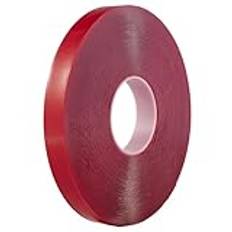Two Sided Tape Heavy Duty, Removable Double Stick Tape, Strong, Waterproof Nano Roll for Bonding, Attaching, and Mounting, Red Color, 10.9cm Diameter, 100cm Length, 1cm Width
