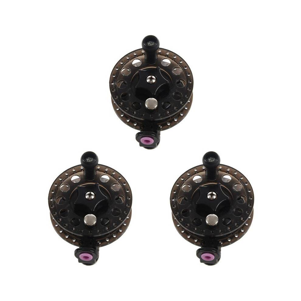 3X Plastic Ice Fishing Reels Fly Fishing Tackle Round Wheel Fishing Accessories