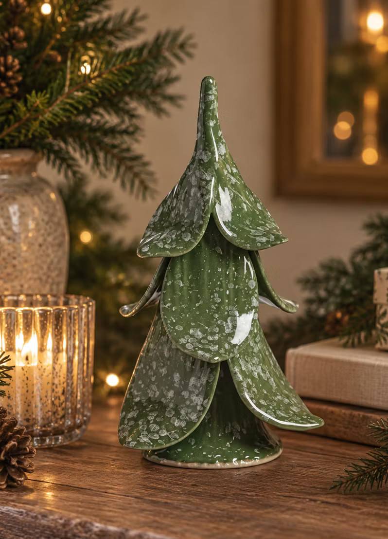 Grön julgran i keramik
