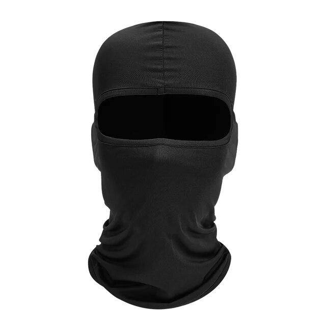 Herrcykelbalaklava, Skidmask för hela ansiktet, Vandring, Camping, Airsoft svart