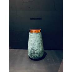 Oxideret kobbervase 21 cm