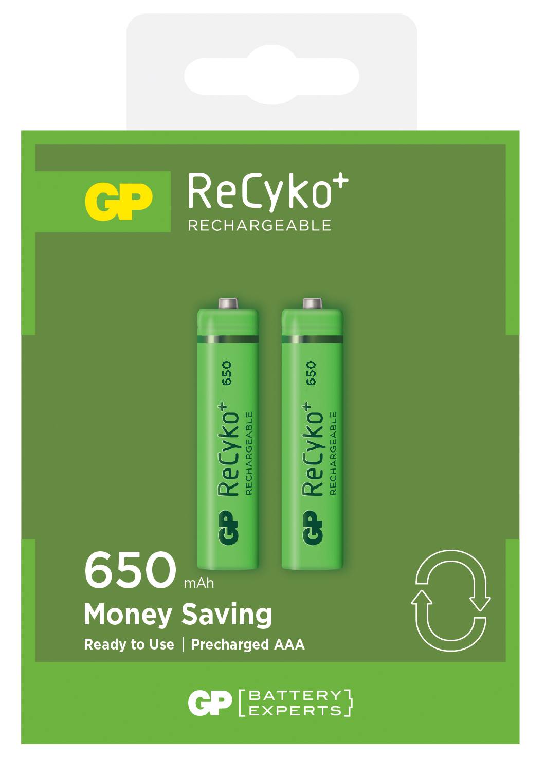 Genopladelige AAA Recyko batterier / LR03 650mAh