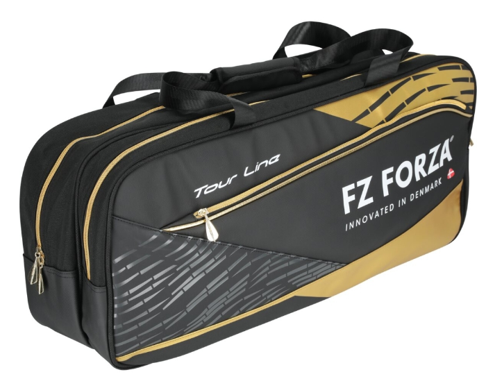 Forza Tour Line Square badminton taske - Sort/Guld.