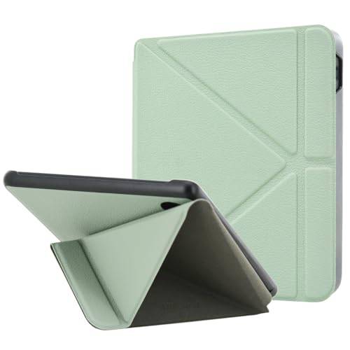 DMLuna 2-Way Stand Case for Kobo Libra Colour (Model:N428, 2024 Release), Slim and Lightweight Premium PU Leather Protective Cover with Auto Sleep Wake Feature, Agave Green
