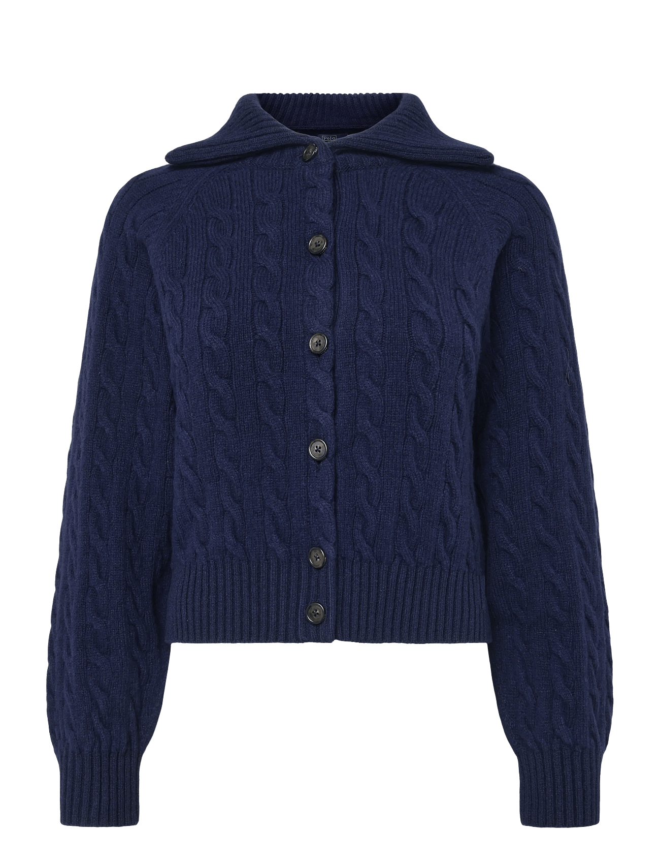 Polo Ralph Lauren Cable-Knit Wool-Cashmere Jacket - Navy - L