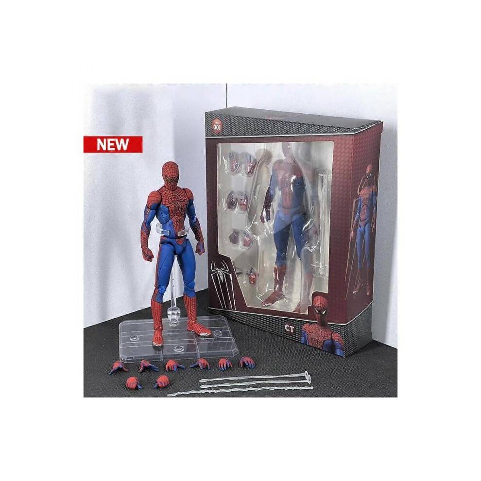 Ct Toys Spiderman Mafex 001 New Peter Parker Andrew Garfield The Amazing Spider-Man Shf Anime Action Figure Figurine Model Toys