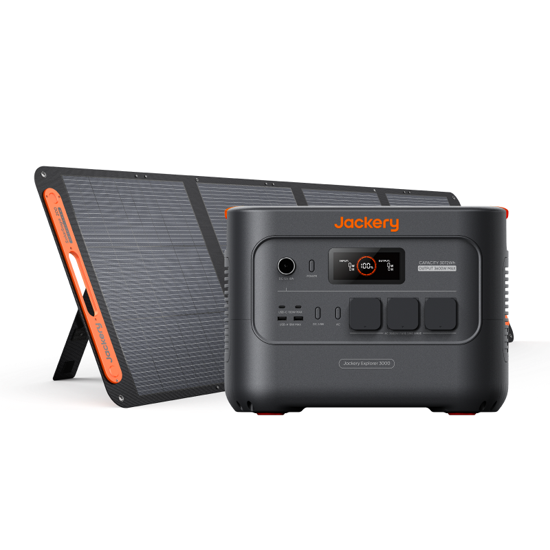 Jackery Solar Generator 3000 v2 - Explorer 3000 v2 + 1 x Solarsaga 200 - EU Plugs