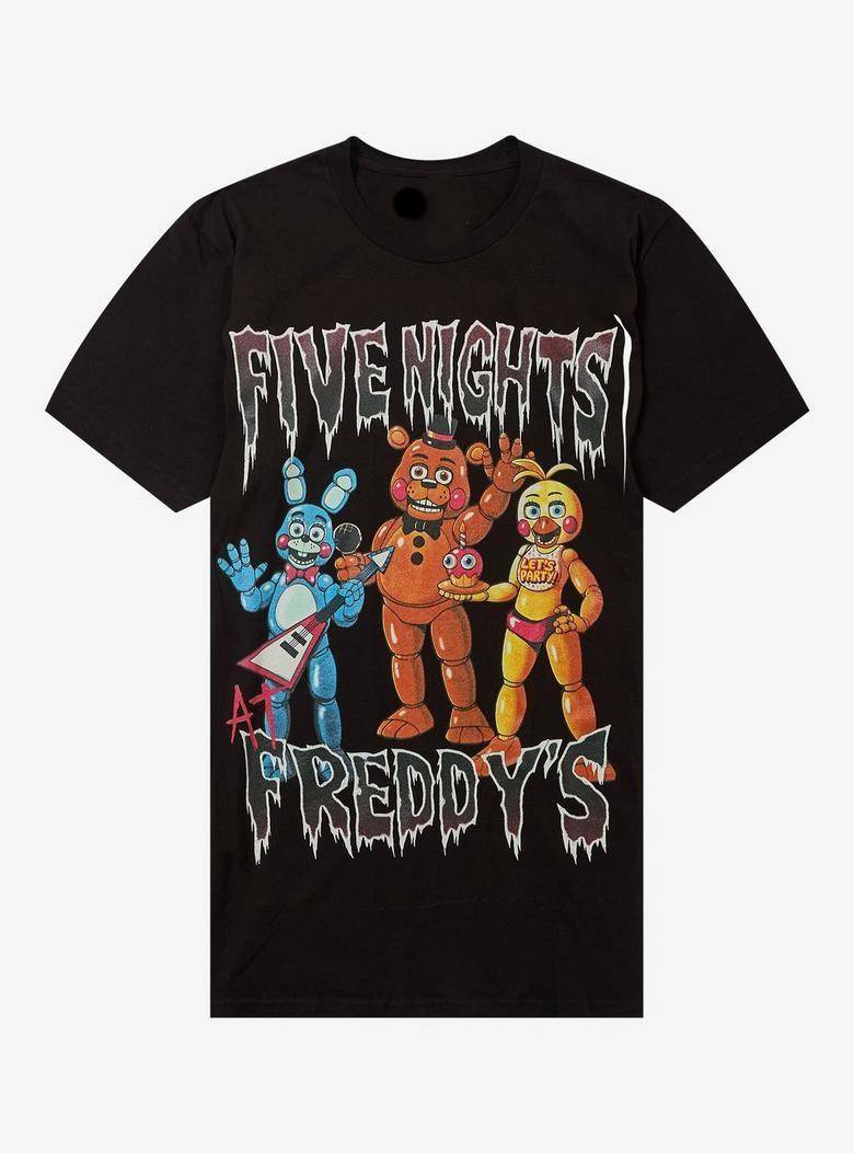 Five Nights At Freddy's Freddy Fazbear's Pizza T-shirt High Street Punktryck Kortärmad Mode Topp Sport Gatumode Uni... cm flerfärgad