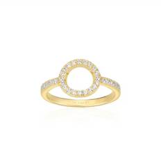 Ring Biella Altro Piccolo - 18 kt. Forgyldt, med hvide zirkoner