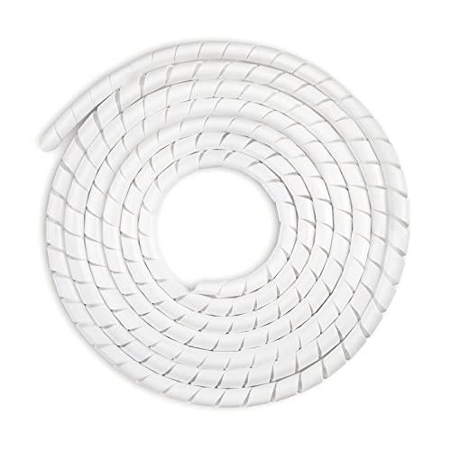 AGPTEK Kabelslang, kabelskyddsslang 4-16 mm (6 m 6-19 mm (4 m organiserare kabelkanal, kabelfodralskydd, flexibelt kabeltrassel totalt 10 m, vit
