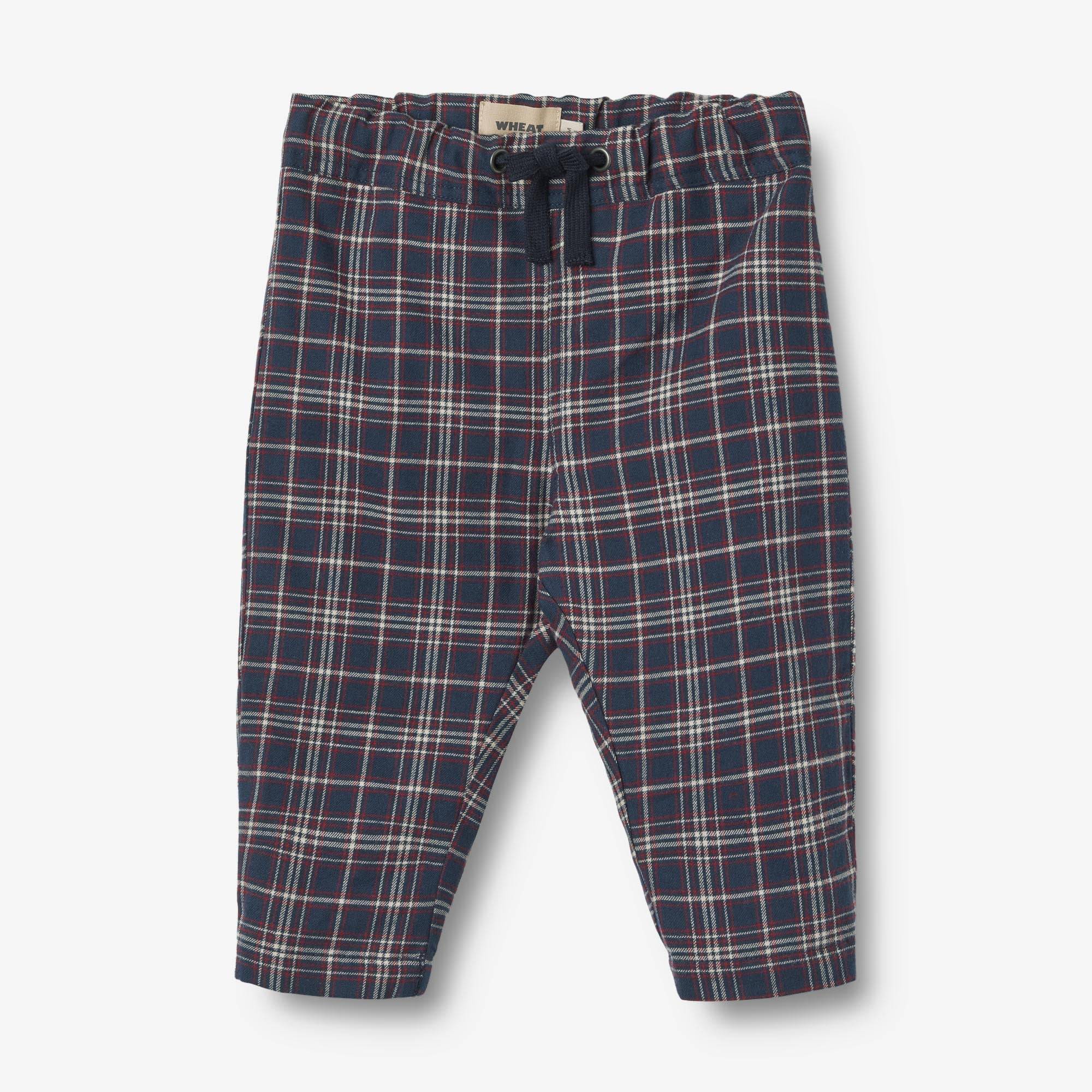 WHEAT® - Foret Bukser Gustav - navy check - Str 80.