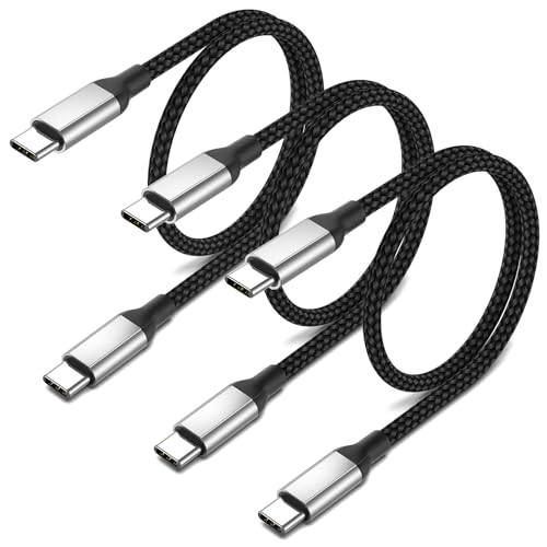 USB C auf USB C Kabel 30cm, 3 Stück Kurzes USB C Kabel Schnellladekabel